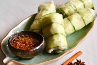 Fiery Szechuan Chicken Summer Rolls
