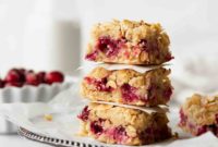 Gluten Free and Dairy Free Cranberry Oat Bars