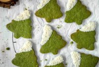 Festive Matcha Christmas Tree Cookies
