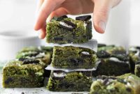 Delectable Matcha Oreo Blondies