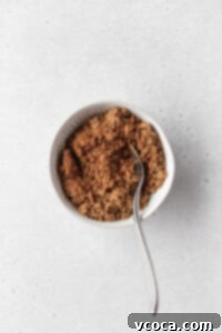 Cinnamon sugar coffee cake filling in a small white bowl.