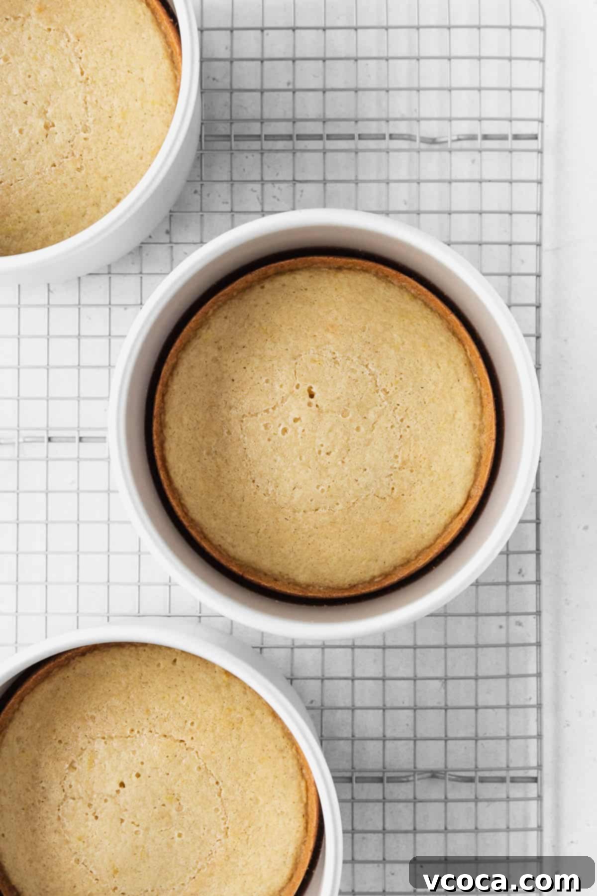 Luscious Lemon Curd Cake 19 Three baked cake layers.