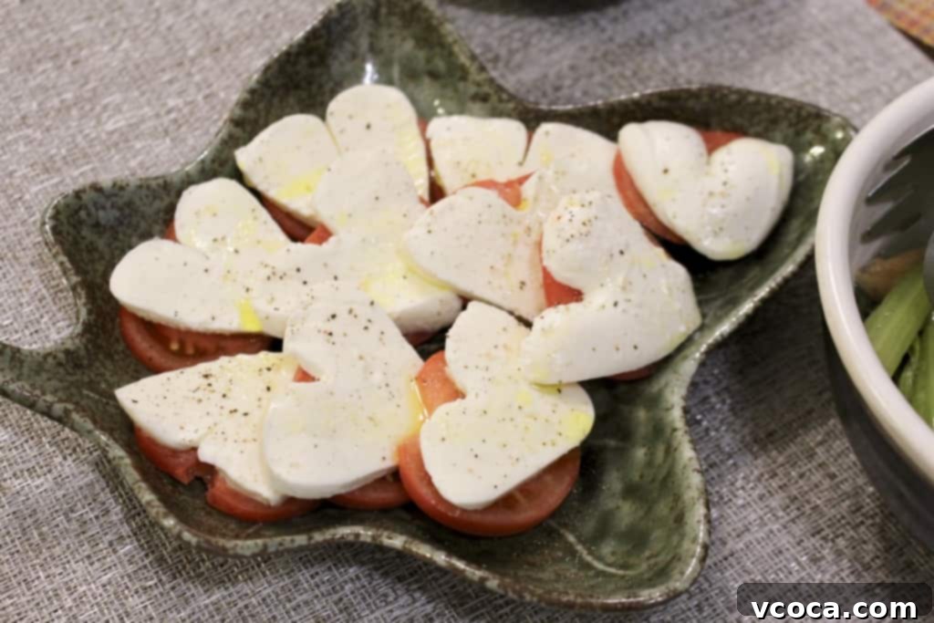 Cream Cheese & Blueberry Sweet Rolls 13 Caprese salad with heart-shaped mozzarella