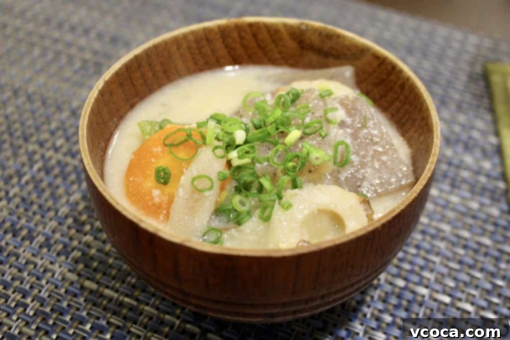 Cream Cheese & Blueberry Sweet Rolls 14 Kasujiru, a traditional Japanese sake soup
