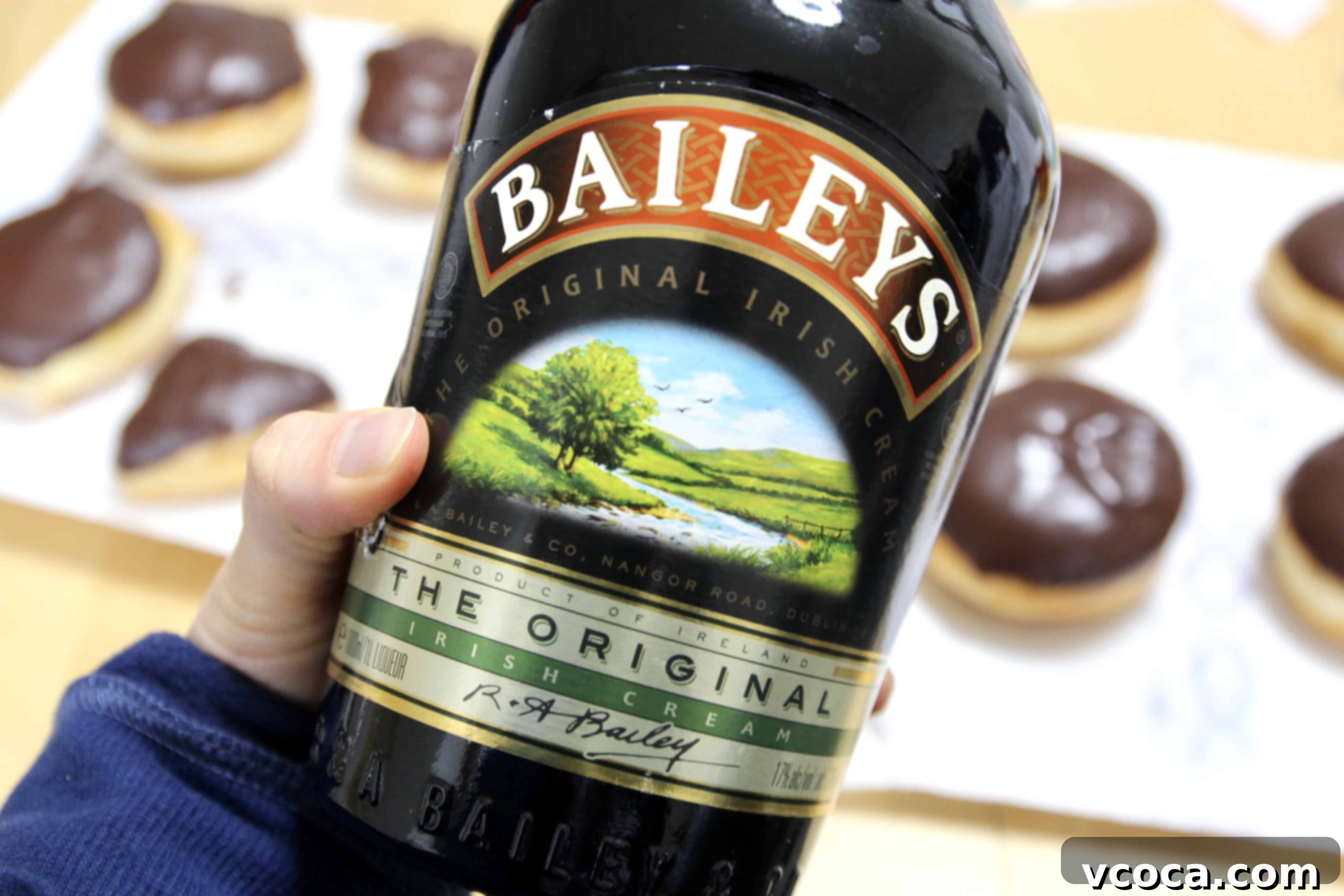 Irish Cream Boston Doughnut Bliss 3 A bottle of Baileys Irish cream