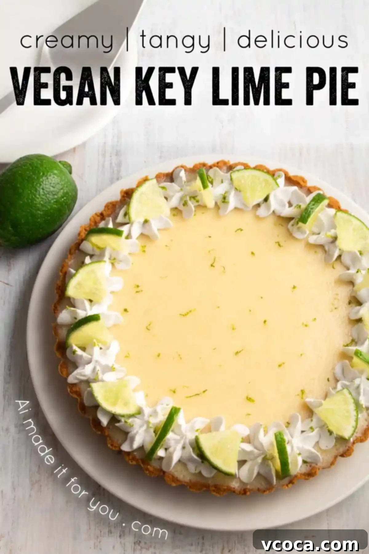 No-Bake Vegan Key Lime Bliss 14 Two slices of vegan key lime pie on a wooden board with fresh limes