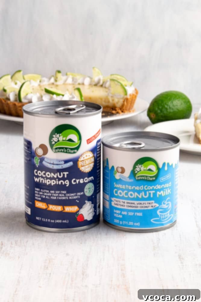 No-Bake Vegan Key Lime Bliss 3 Sweetened condensed coconut milk and coconut whipping cream for vegan desserts