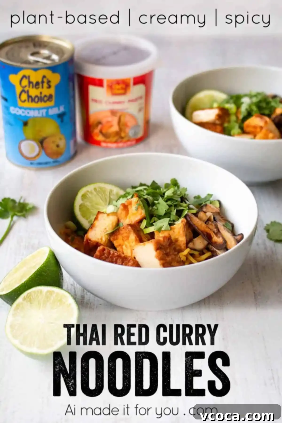 Quick and Easy Vegan Thai Red Curry Ramen 13 The vibrant ingredients and rich textures of the Vegan Thai Red Curry Ramen.