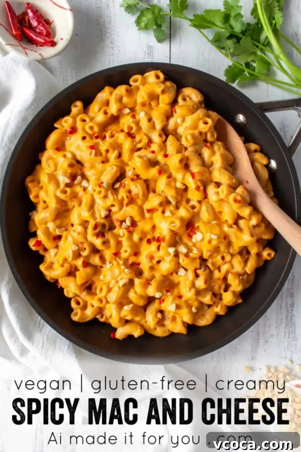 One Pot Vegan Red Curry Mac and Cheese 13 A close-up of creamy vegan red curry mac and cheese in a bowl, showing the rich texture of the sauce and macaroni.
