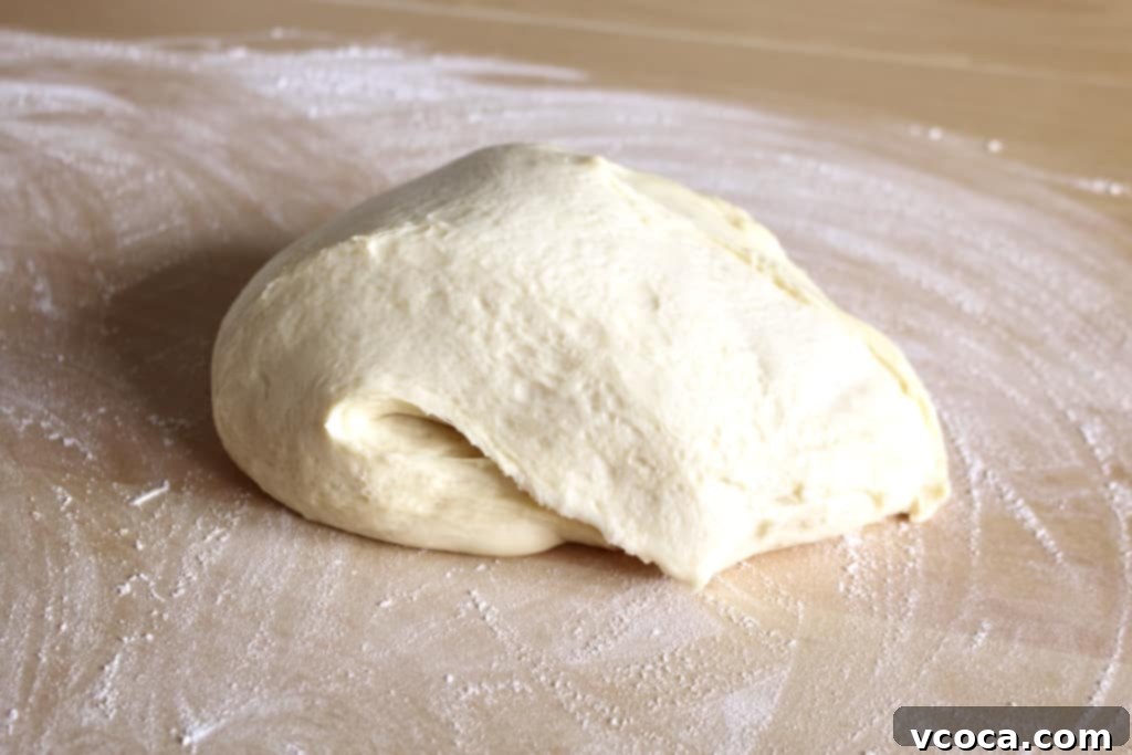 Effortless Homemade Bread Machine Doughnuts 3 Doughnut dough beautifully risen and ready to be rolled out.