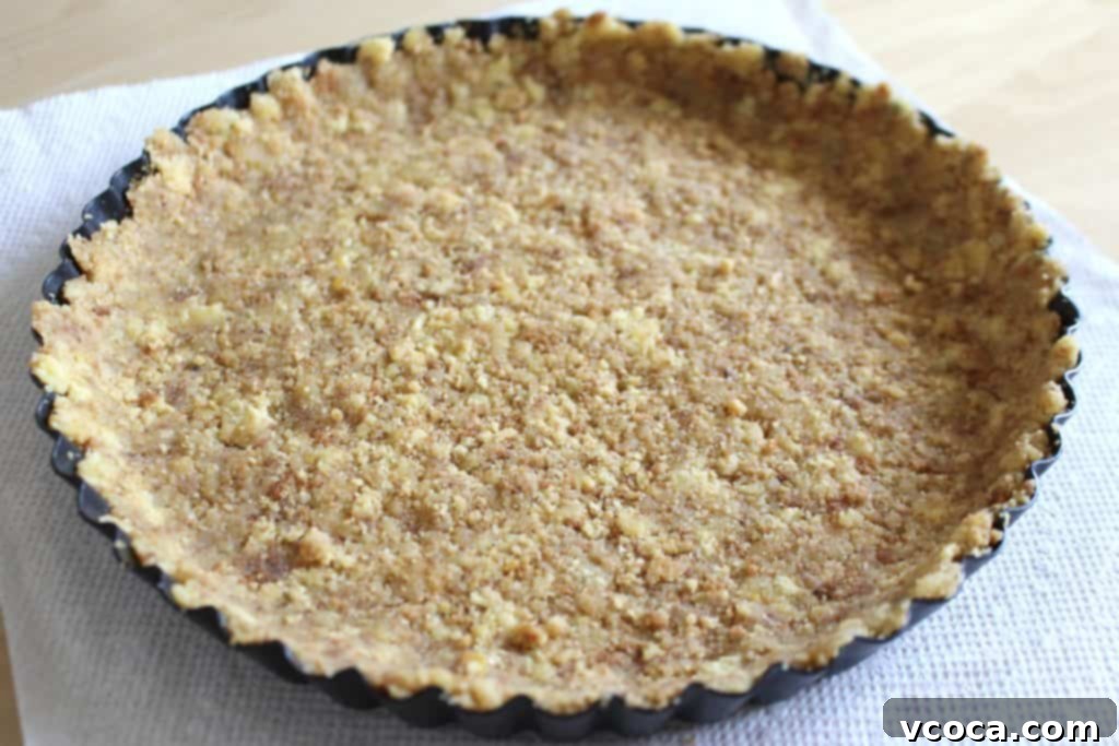Luscious Strawberry and Blueberry Tart 5 Corn cookie crumbs pressed into a tart pan
