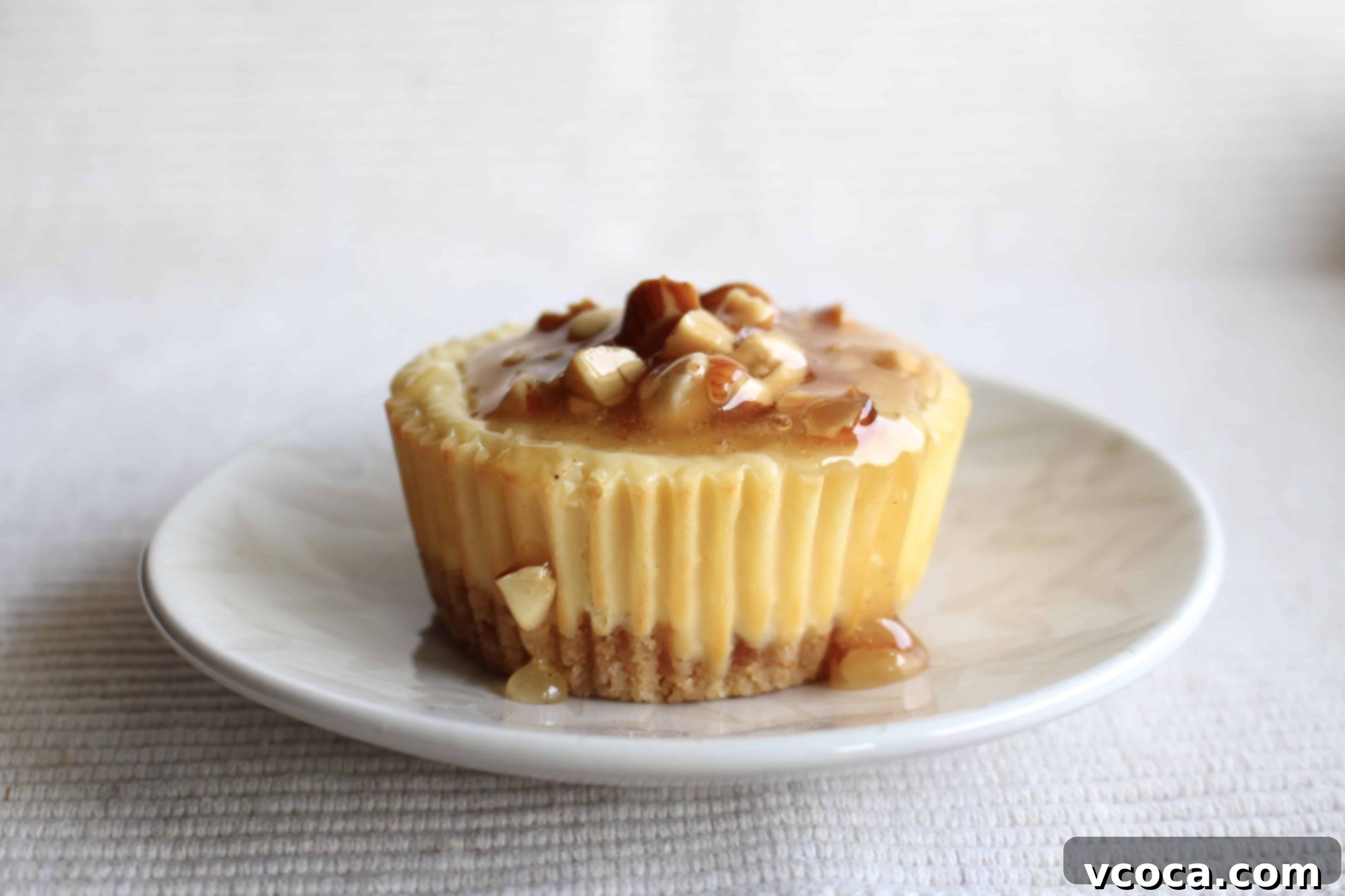 Decadent Honey Almond Gouda Cheesecakes 7 Honey Almond Gouda Cheesecake - featured image for recipe card