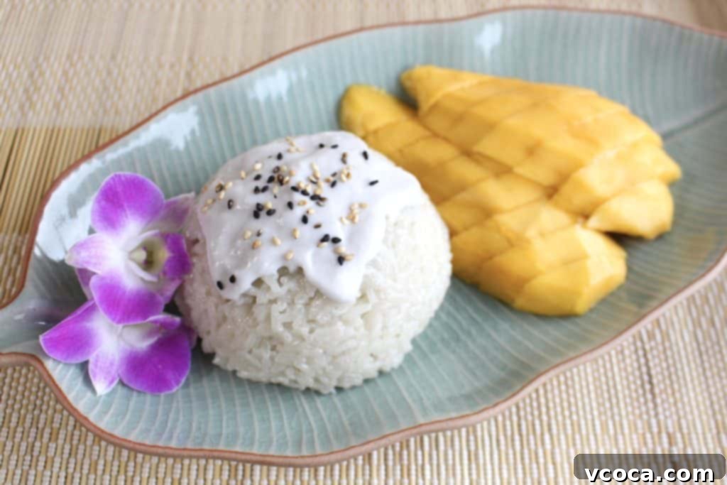Mango Sticky Rice 2 Delicious Mango Sticky Rice (Khao Niao Mamuang) served fresh in Thailand