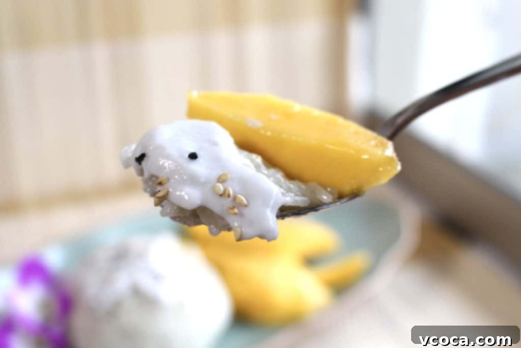 Mango Sticky Rice 12 The finished dish: Mango with Sticky Rice (Khao Niao Mamuang)