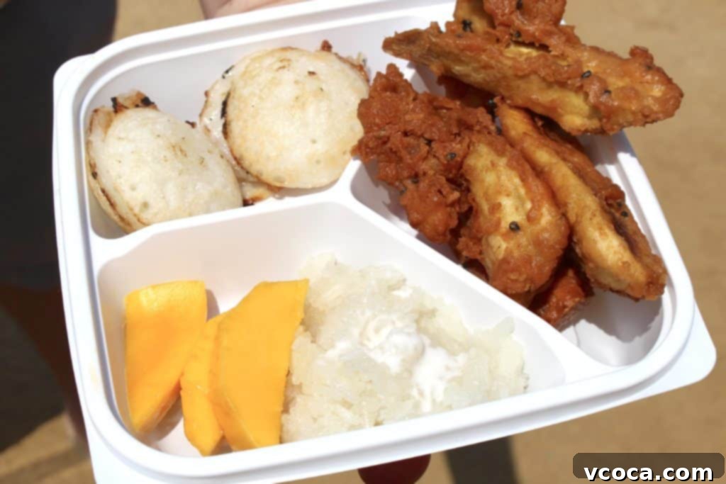 Mango Sticky Rice 3 Assortment of vibrant Thai desserts including sticky rice