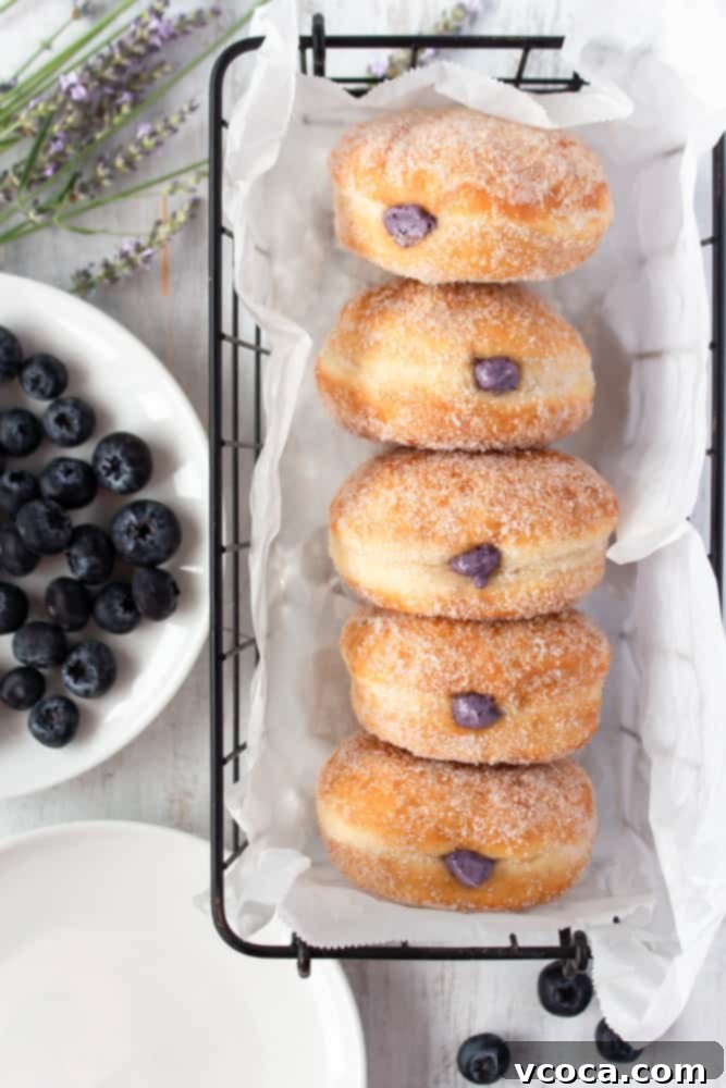 Close-up of the delicious blueberry cream cheese filling mixture.