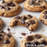 Irresistible Gluten-Free Chocolate Chip Cookies 10 Close up shot of a dairy free gluten free chocolate chip cookie with a bite taken out.