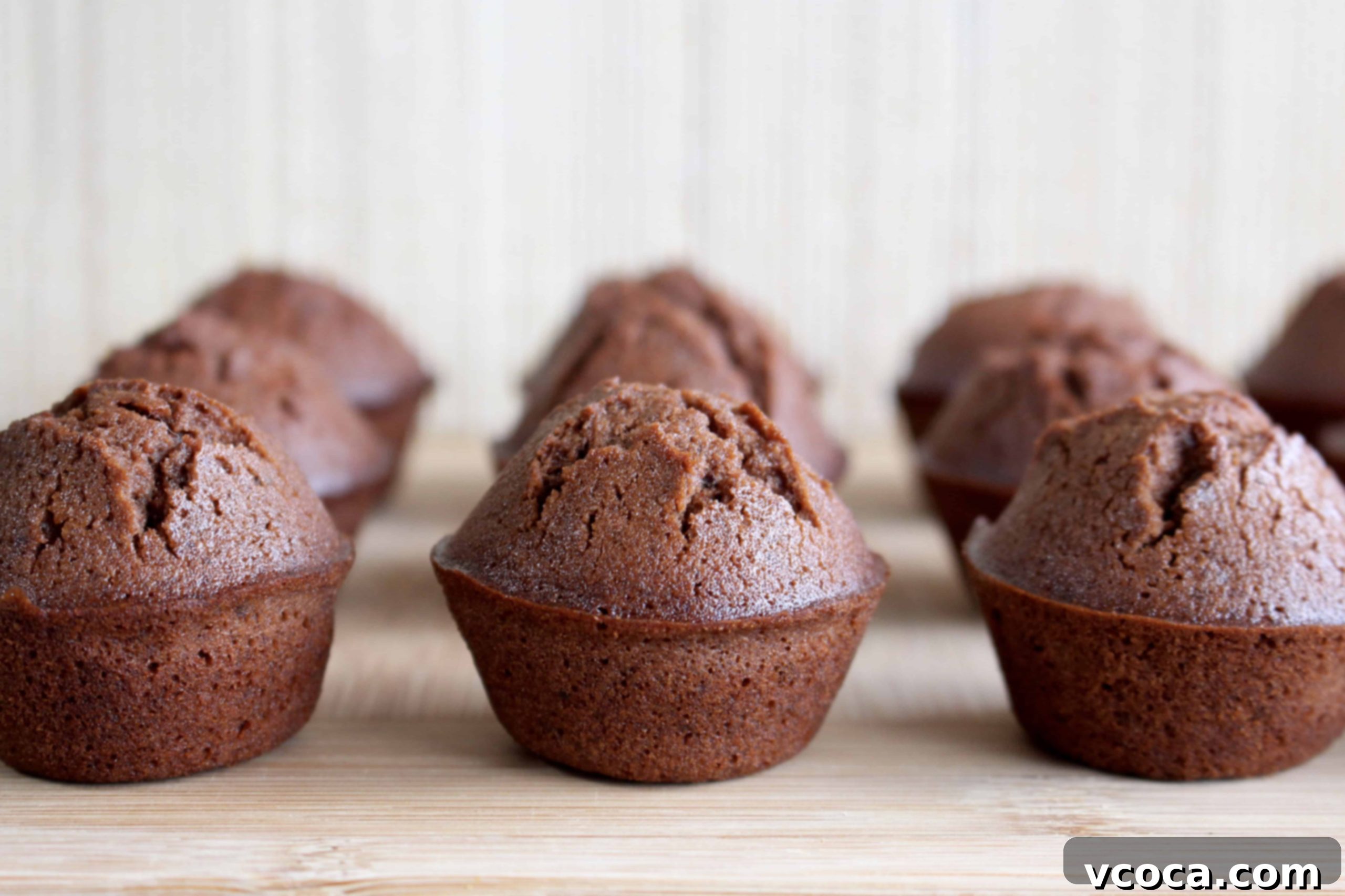 Decadent Chocolate Hazelnut Financiers 2 Golden brown chocolate hazelnut financiers fresh from the oven, cooling on a wire rack.
